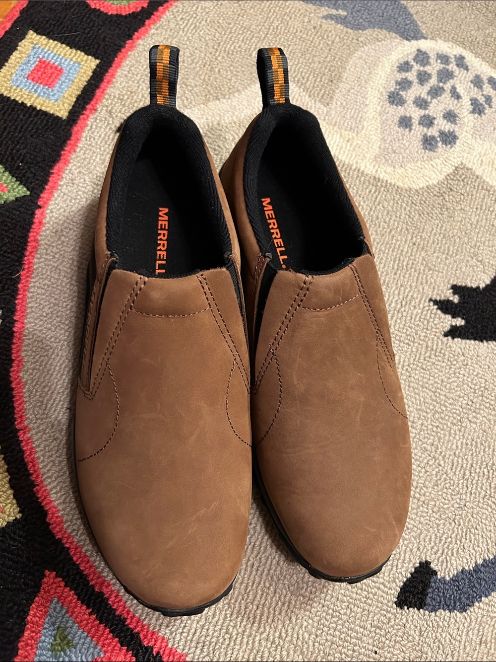 Merrell Men’s Brown Jungle Moc Nubuck Waterpoof Slip On Shoe Size 9